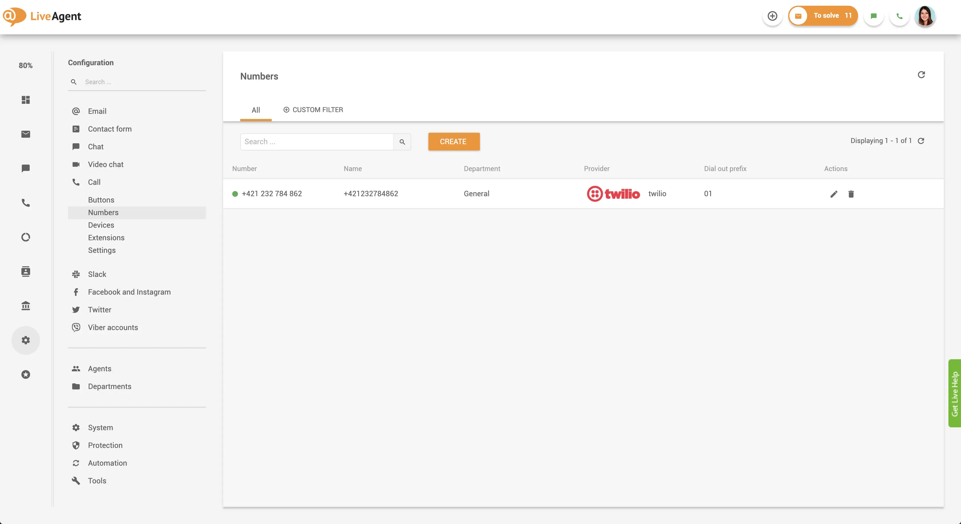 Sučelje za povezivanje telefonskog broja
