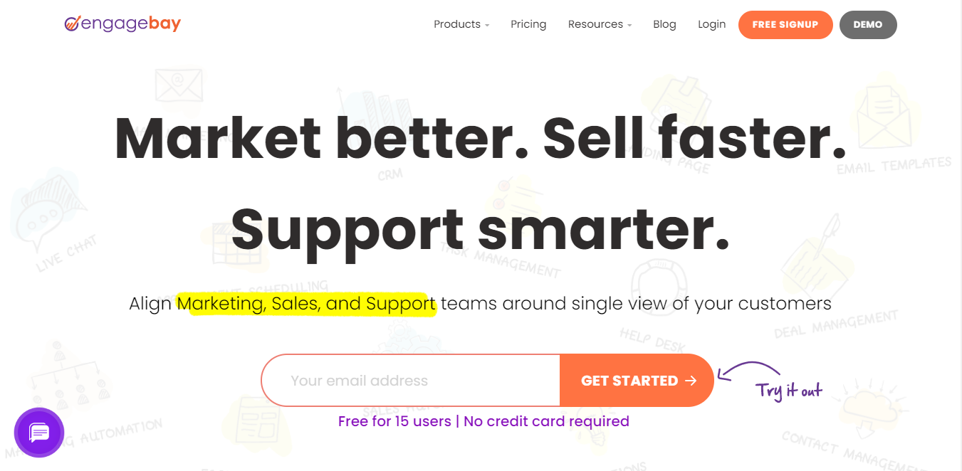 EngageBay CRM softver
