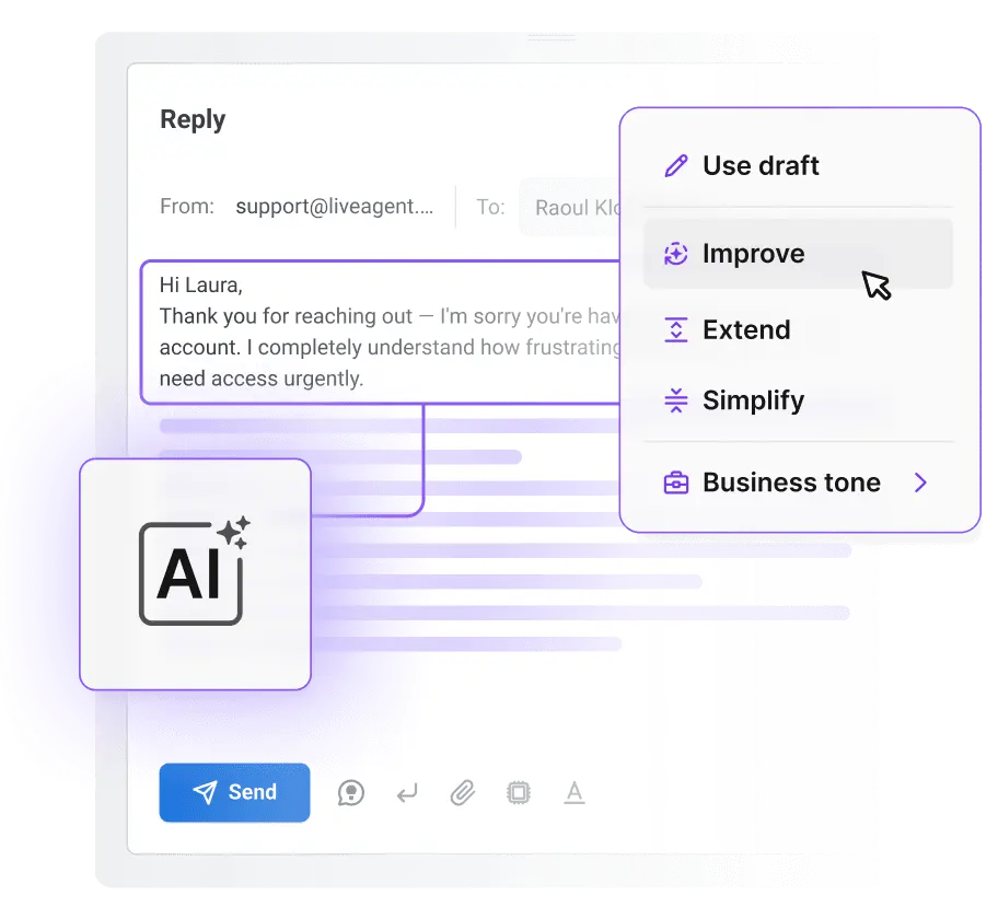 AI Answer Composer koji sastavlja odgovor za help desk