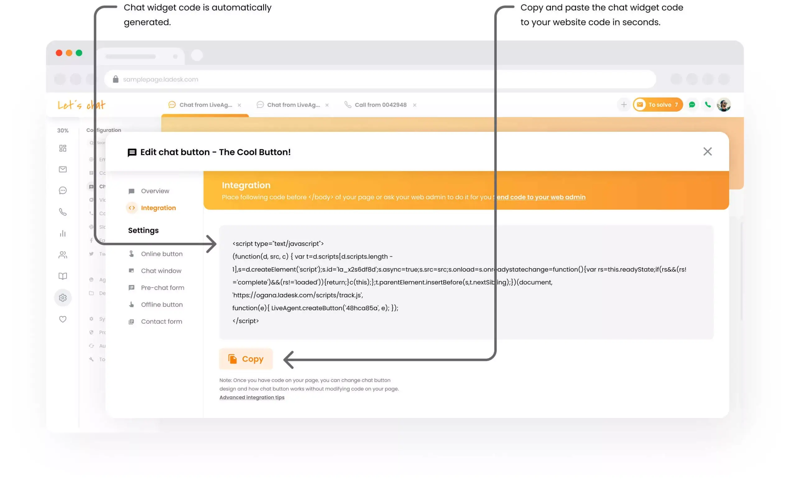 Integrirajte na web stranicu
