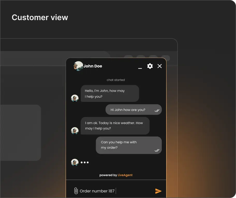 Kupac koristi softver za live chat na web stranici