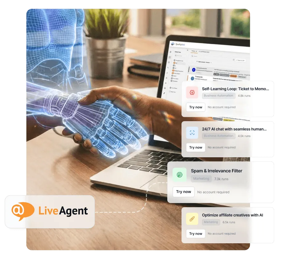 Nadogradite LiveAgent probno razdoblje i ostvarite 33% popusta uz AI Agente