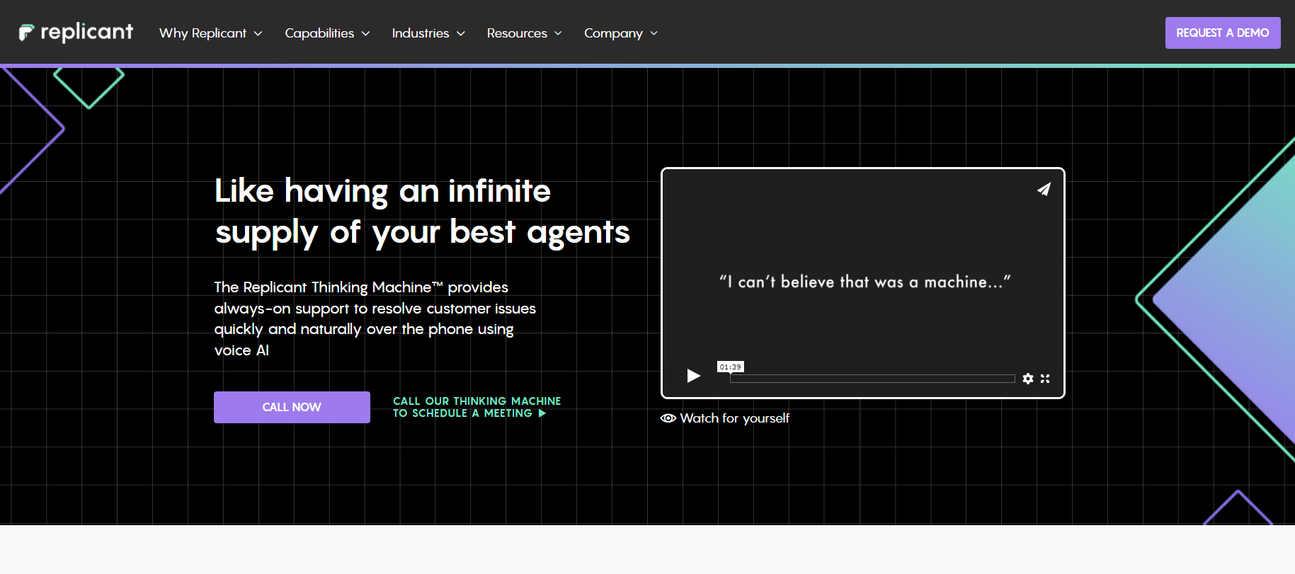 Početna stranica Replicant-a