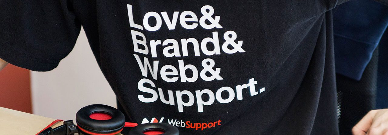 WebSupport tagline na majici