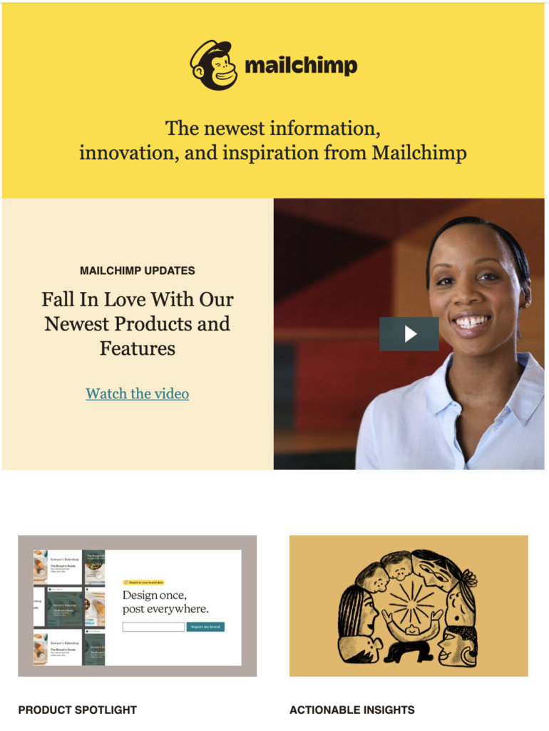 Mailchimp predložak nove objave na blogu