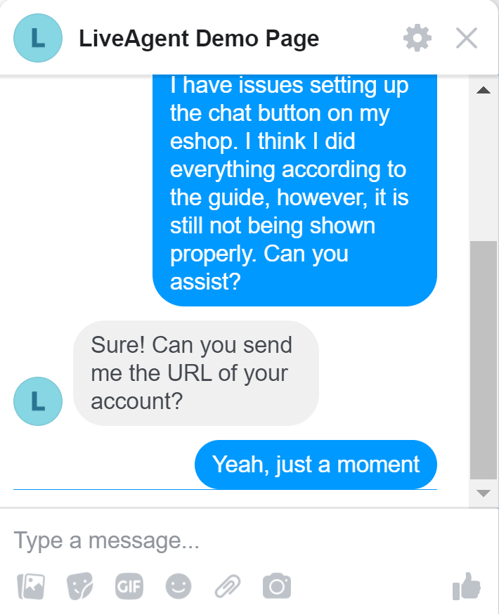 LiveAgent demo stranica desktop odgovor