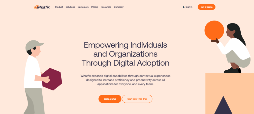 Početna stranica Whatfix-a